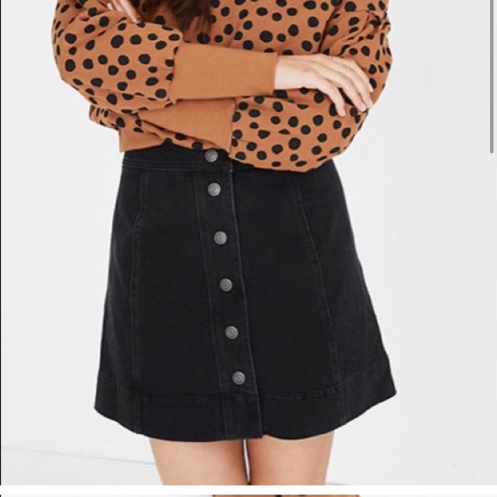 Madewell black denim skirt - Picture 2 of 5